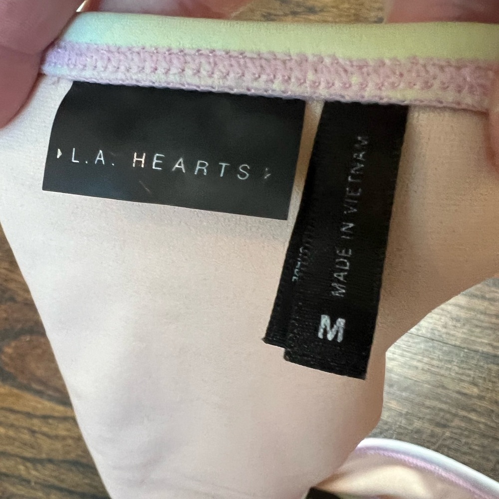 LA hearts soft pastel tye dye pastel bikini size M - Picture 8 of 10